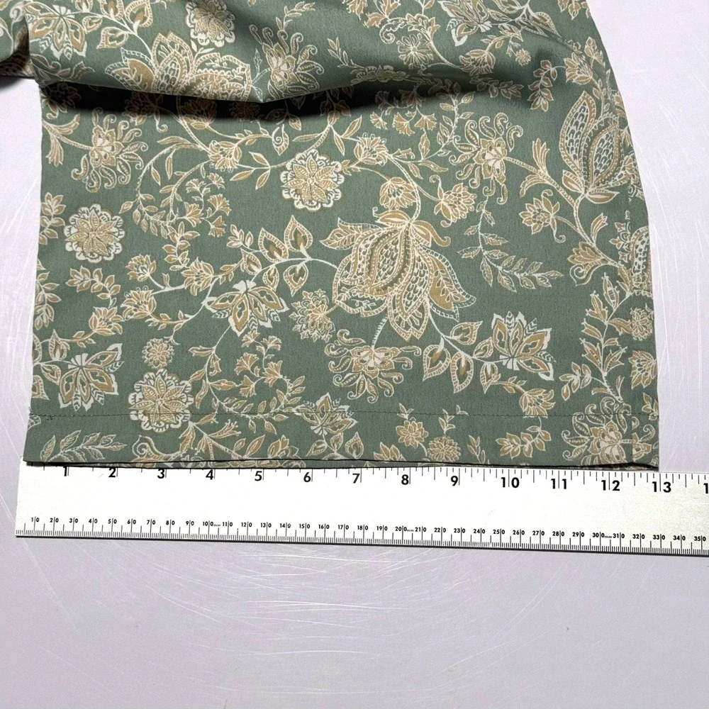 Band of the Free Sage Ivory Floral Puff Sleeve Wide Leg Jumpsuit‎ S